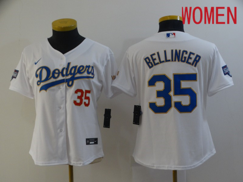 Women Los Angeles Dodgers #35 Bellinger White Game 2021 Nike MLB Jersey->los angeles angels->MLB Jersey